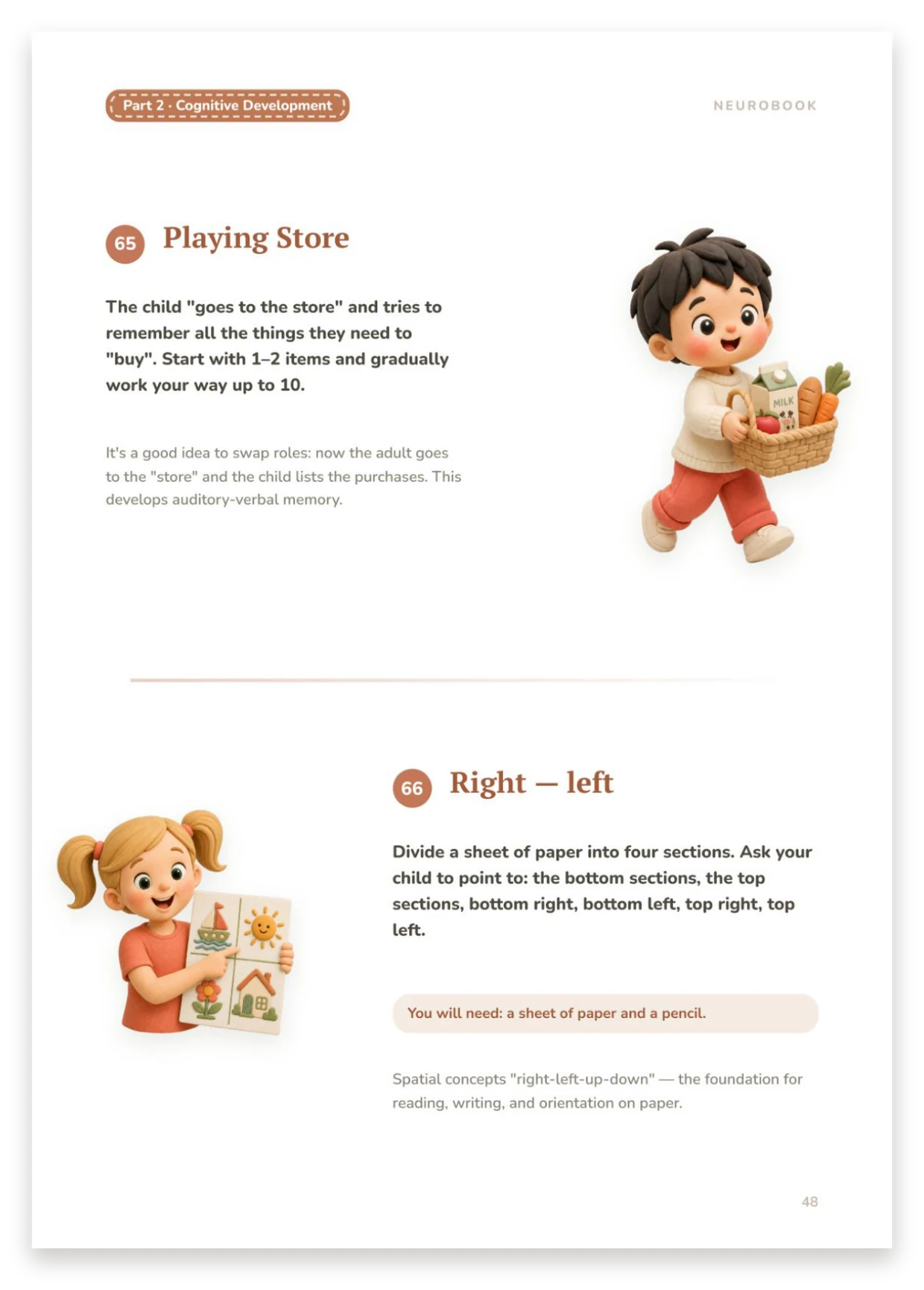 Playing shop, Right — left