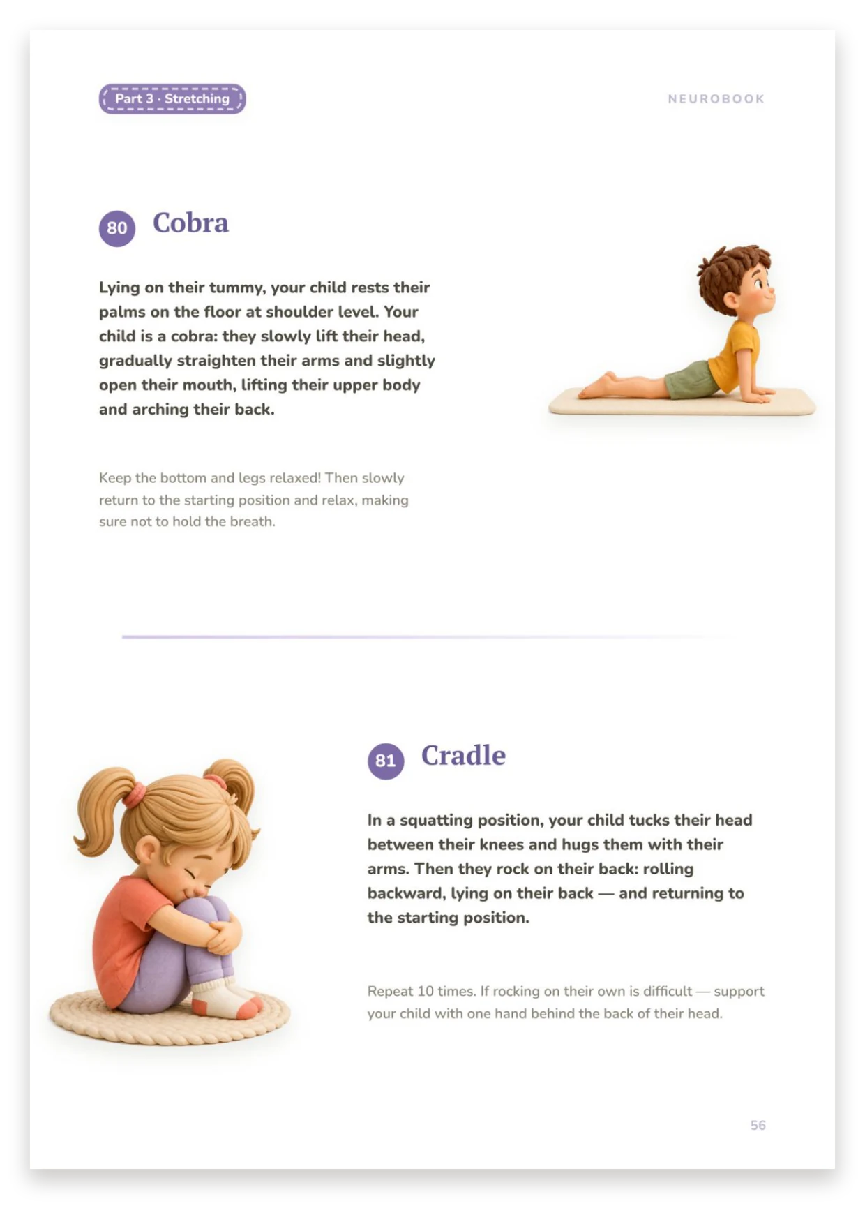 Stretching: Cobra and Cradle