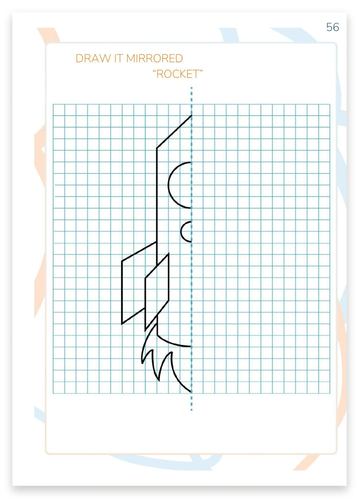 Mirror drawing 'Rocket'
